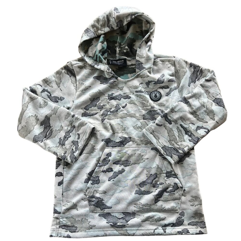 Tiny Whales Camo Print Hooded Lightweight Sweatshirt 8
